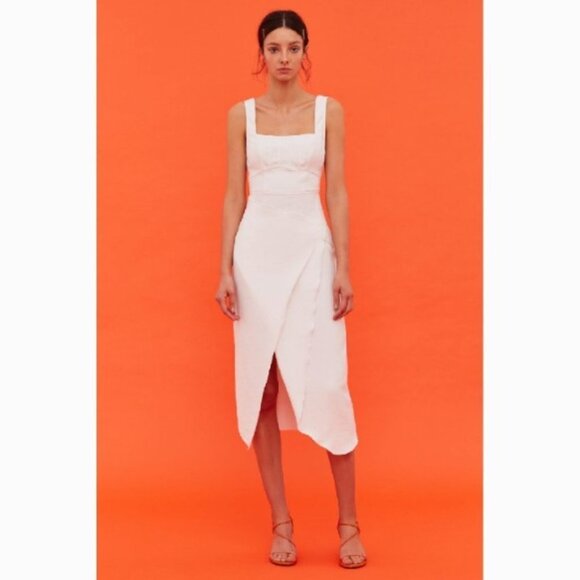NWT C/meo Collective OVER AGAIN DRESS Ivory - Picture 5 of 5